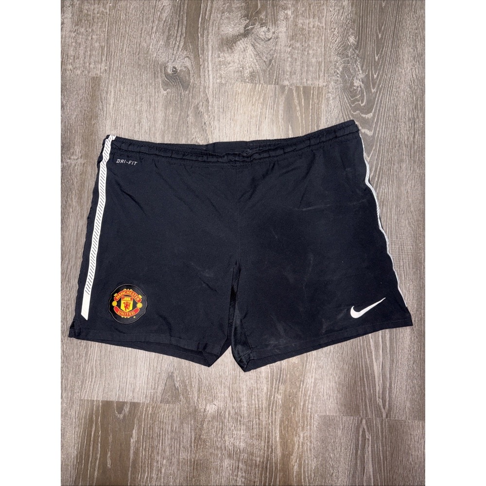 Nike Manchester United Away Soccer Shorts Men's Medium 40x6 Black Dri-Fit 6569